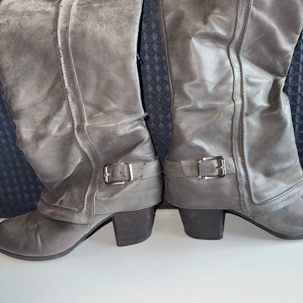 Fergie Gray Riding Boots